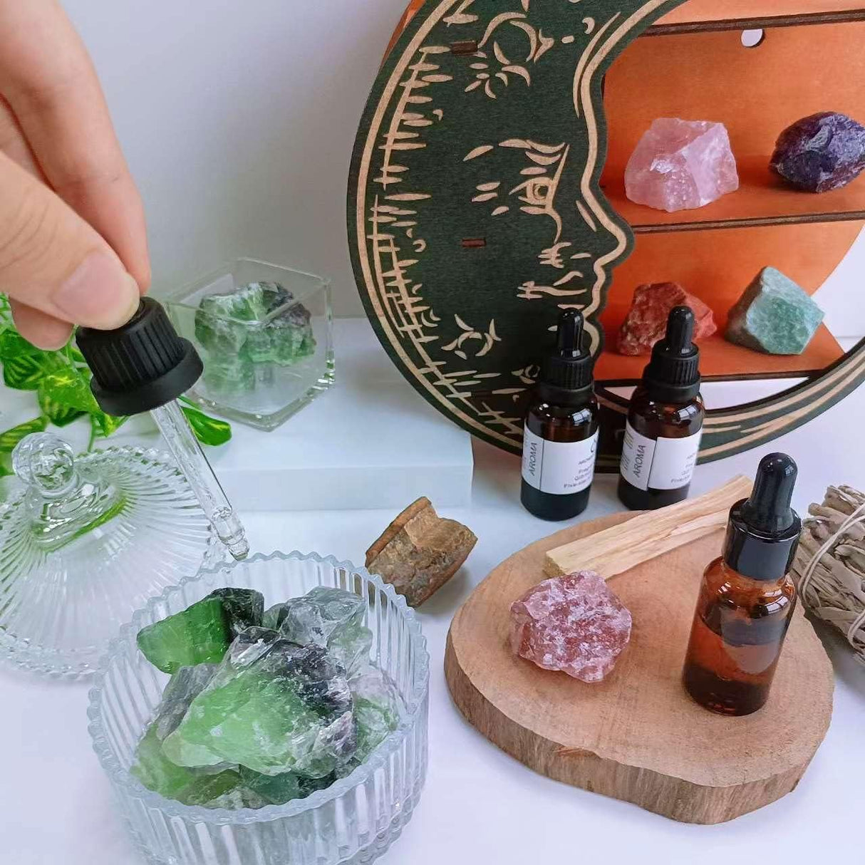 Fluorita - Piedras naturales en bruto de 2 pulgadas, cristales