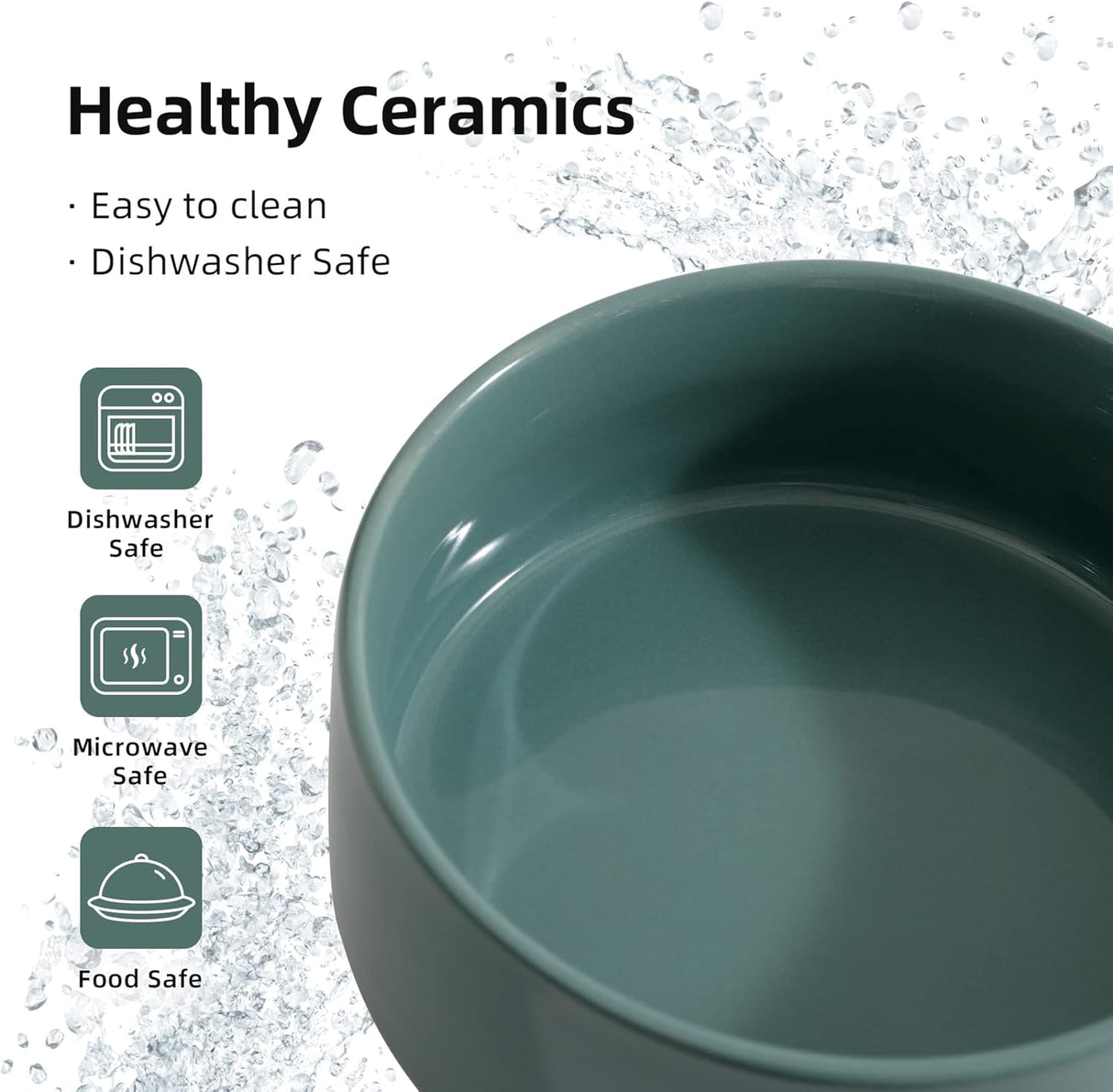 Havniva Cuenco elevado de cerámica para comida y agua