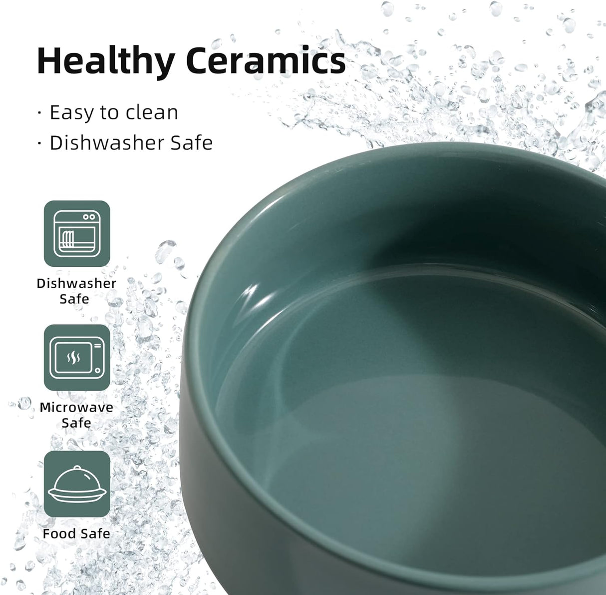 Cuenco elevado de cerámica para comida para gatito