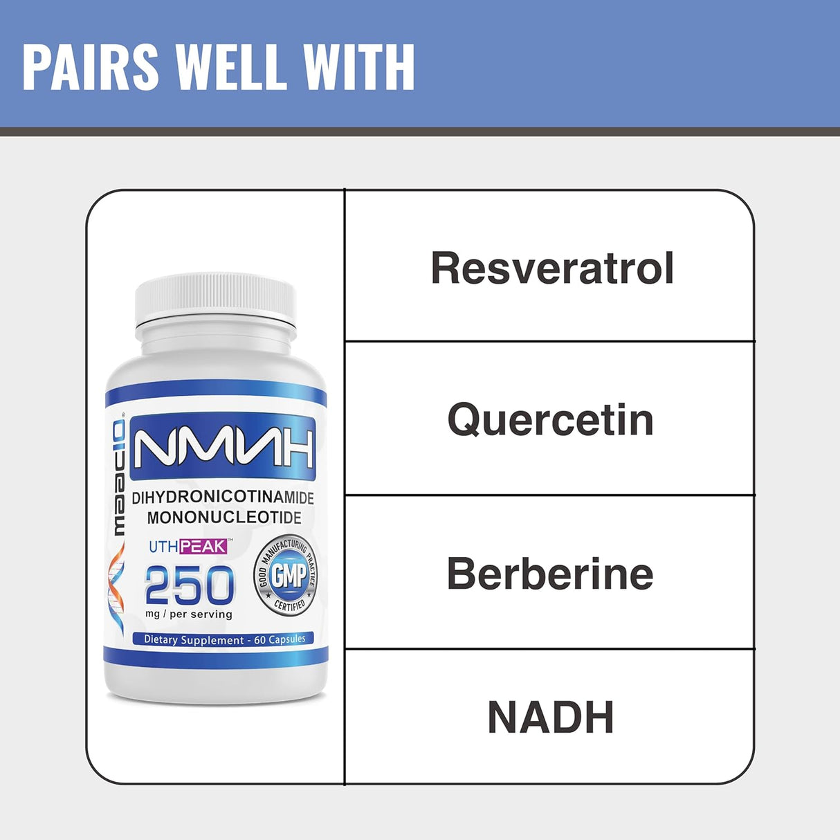 Suplemento Suplemento NMNH NAD+ 250mg 60 cápsulas