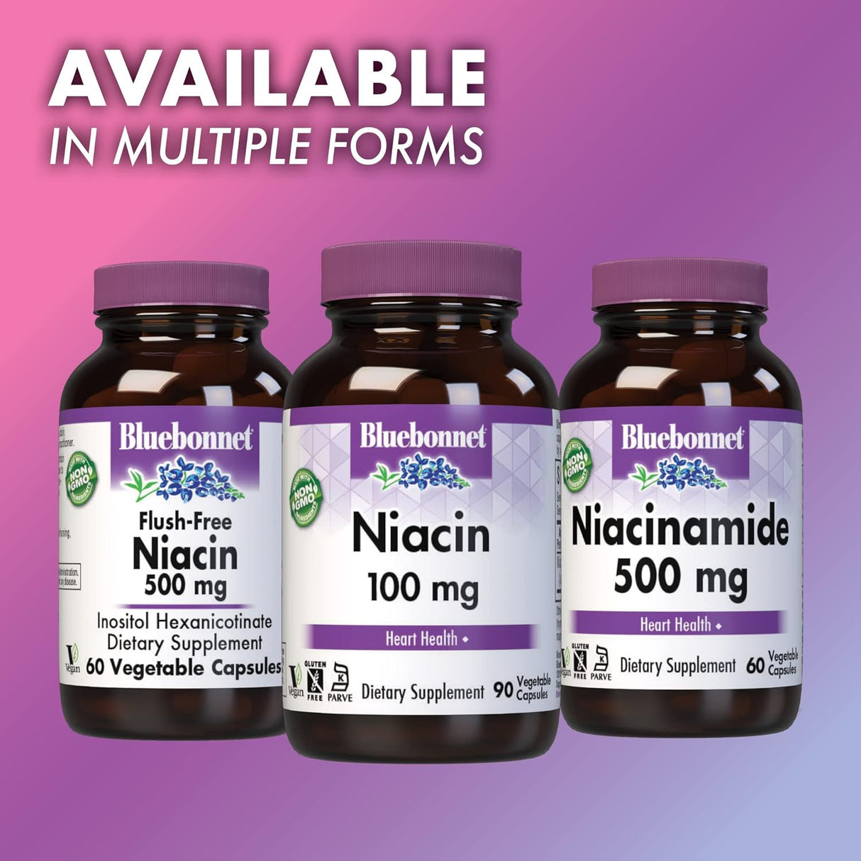 Suplementos Niacin Cápsulas vegetales de 100 mg 90 unidades