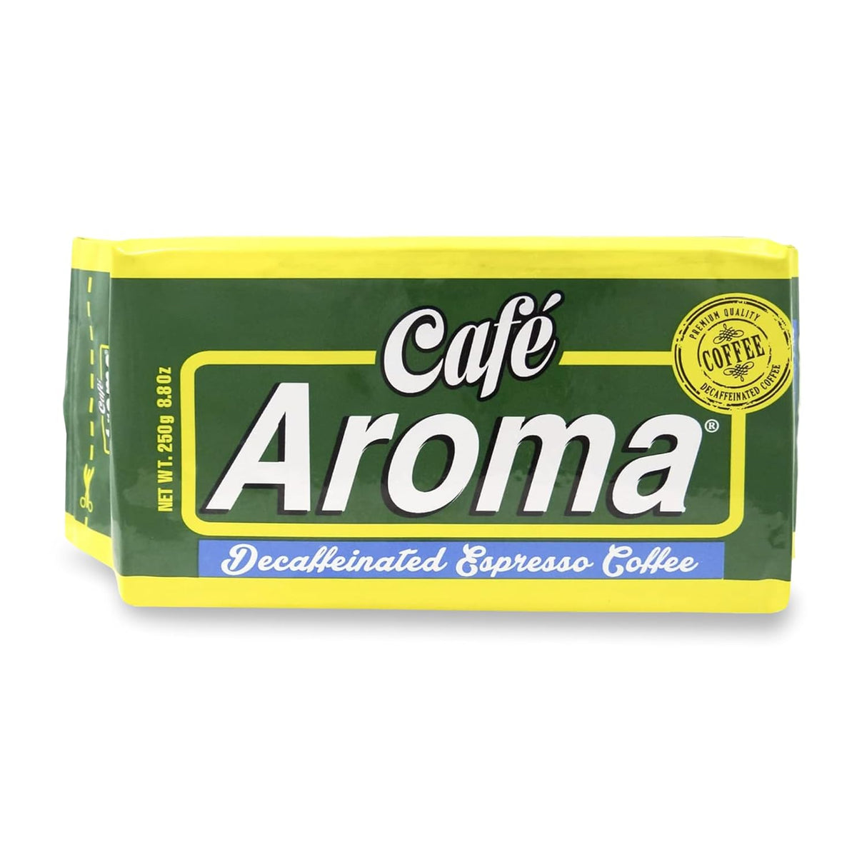 Café Aroma Espresso Descafeinado 8.8oz, Estilo Cubano, 4-Pack