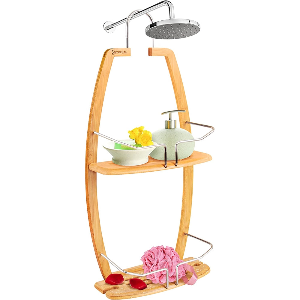 Organizador de carrito de ducha de bañera de bambú SLSHCD45