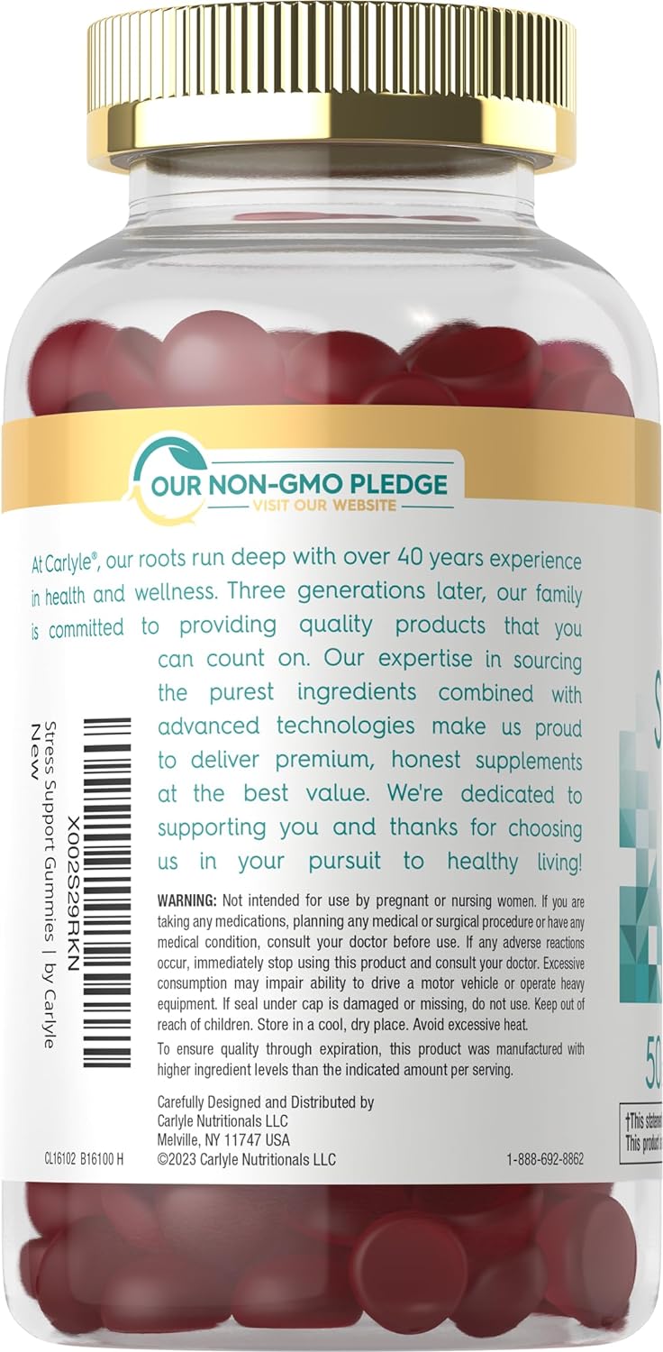 Suplemento Carlyle Gomitas de apoyo al estrés 50 unidades