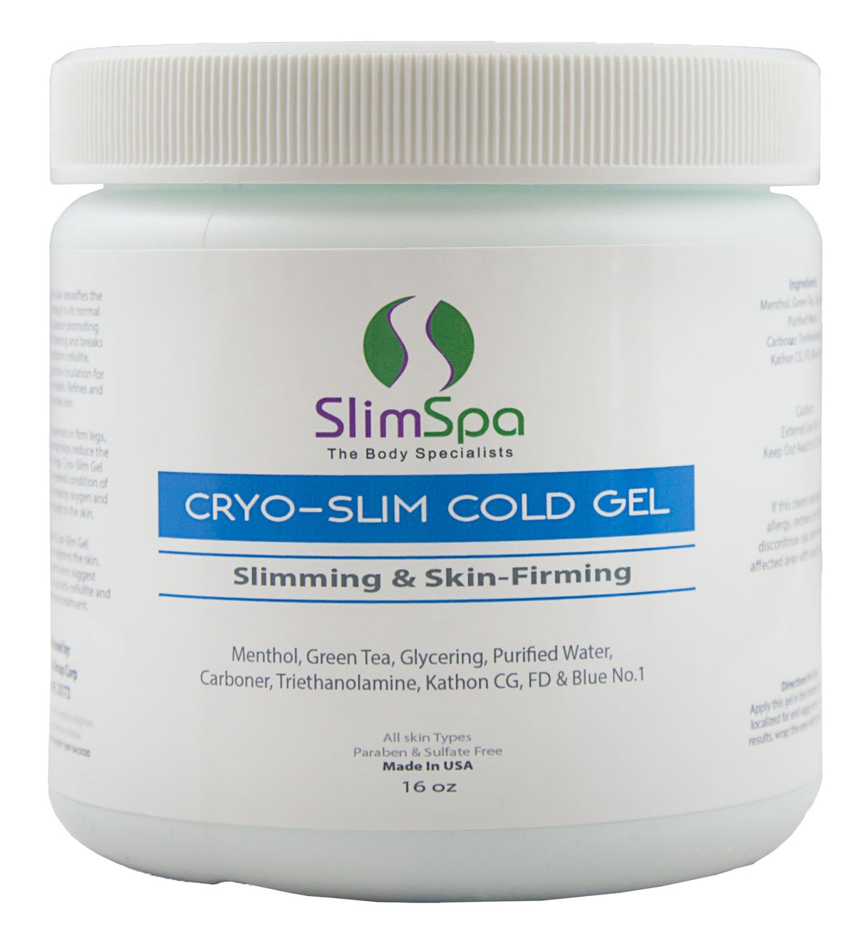 Cryo - Gel frío adelgazante 16 Oz - Reafirmante de la piel