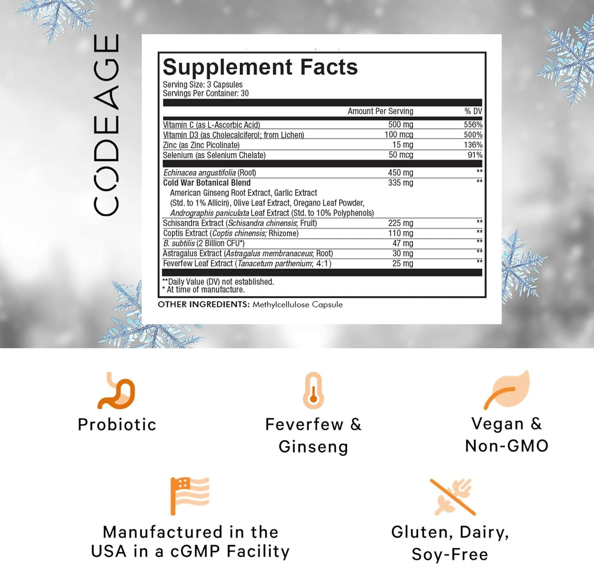 Codeage Clearhead Suplemento de equinácea + Schisandra