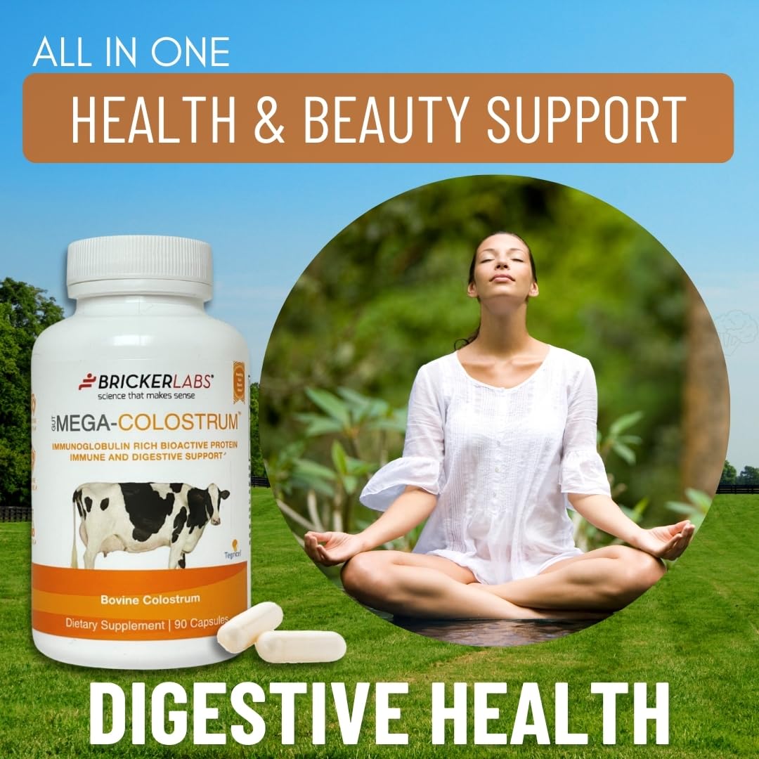 Cápsulas Mega-Colostrum 1000 mg, Salud Digestiva e Inmunidad