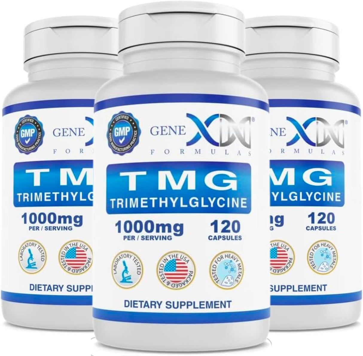 Suplemento GENEX 1000mg TMG pack 3 Betaína anhidra hepático