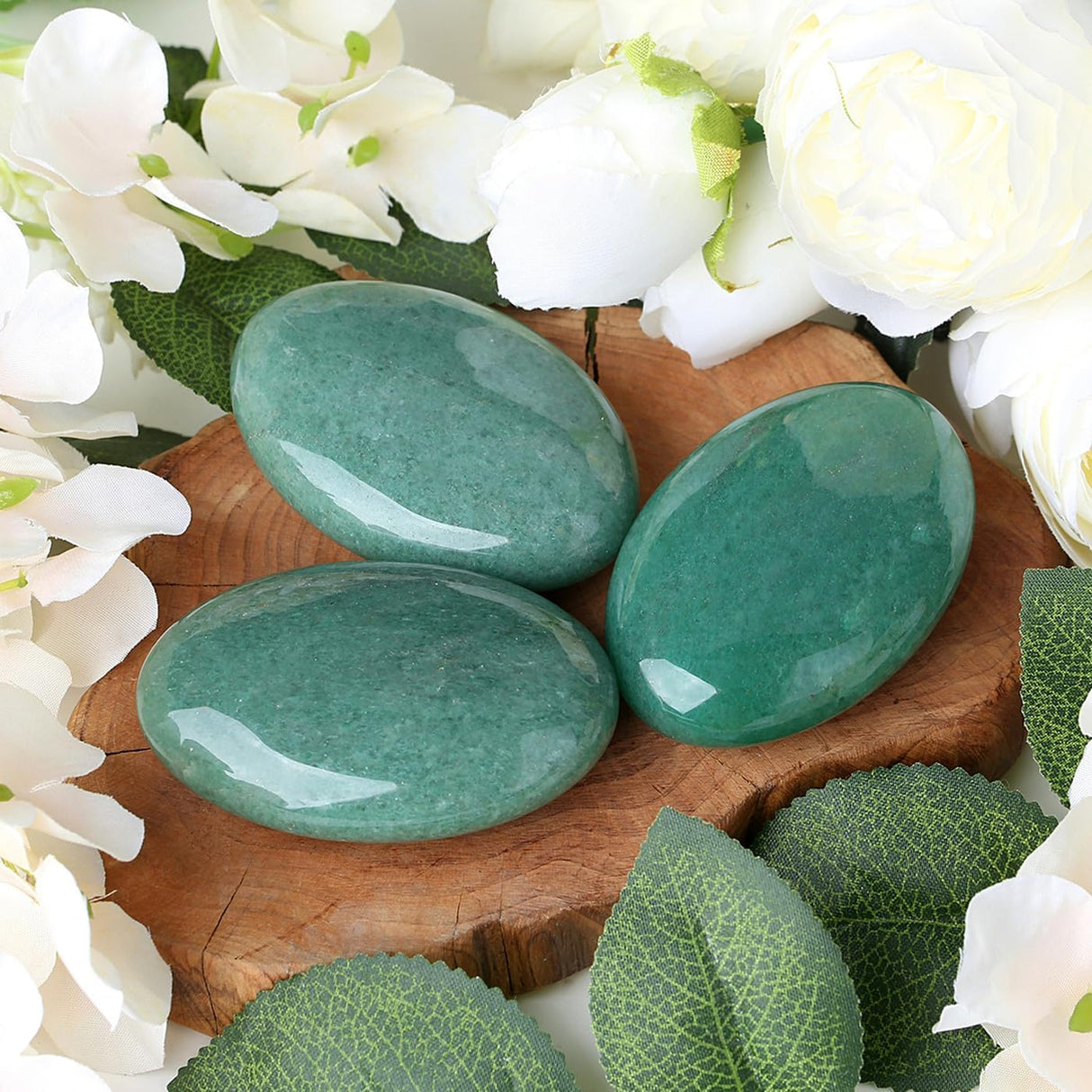 Cristales de aventurina verde de 2.4 pulgadas, cristales