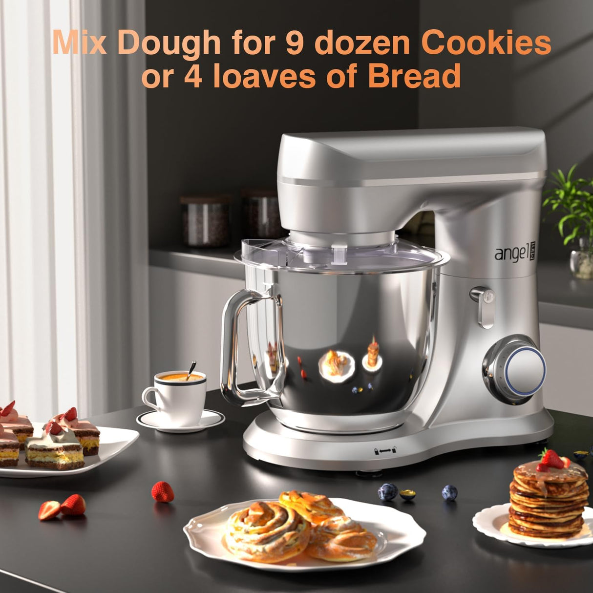 Batidora de pie Mini Angel, 10 velocidades, 5QT, modelo 2023