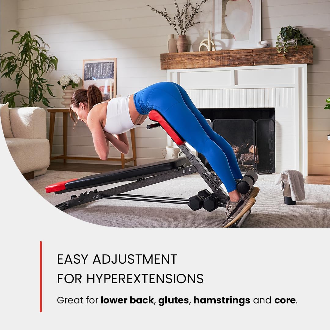 Banca de Pesas Finer Form - Ajustable, Multifuncional, Modelo 2023