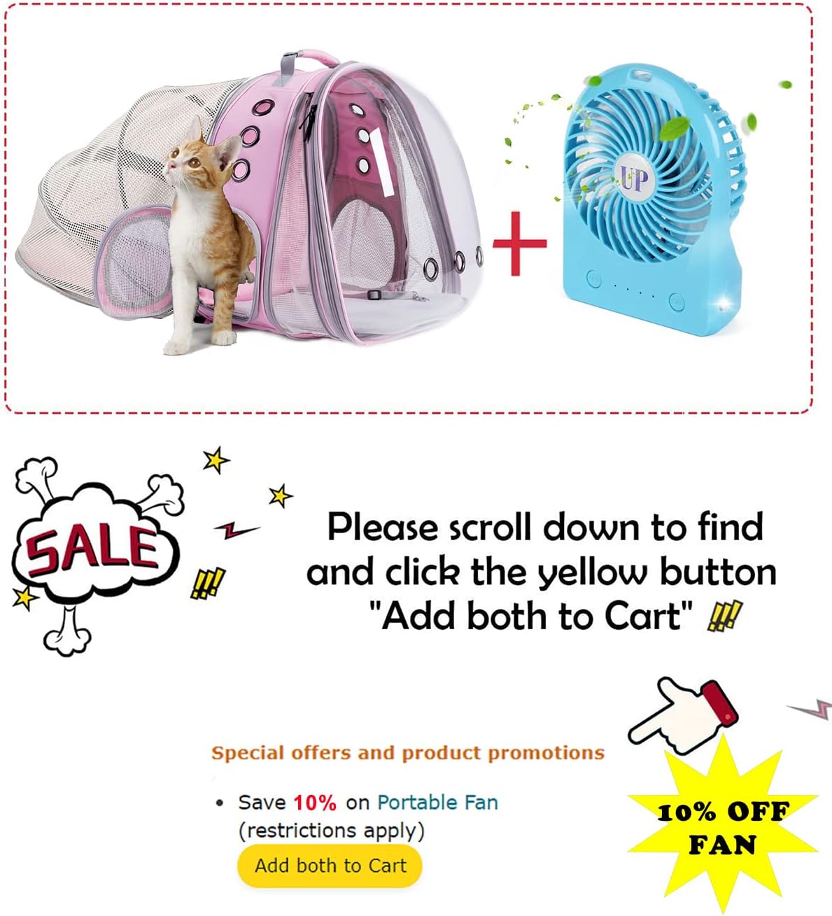 Mochila Transportadora Expandible para Gatos y Perros, 20 lbs