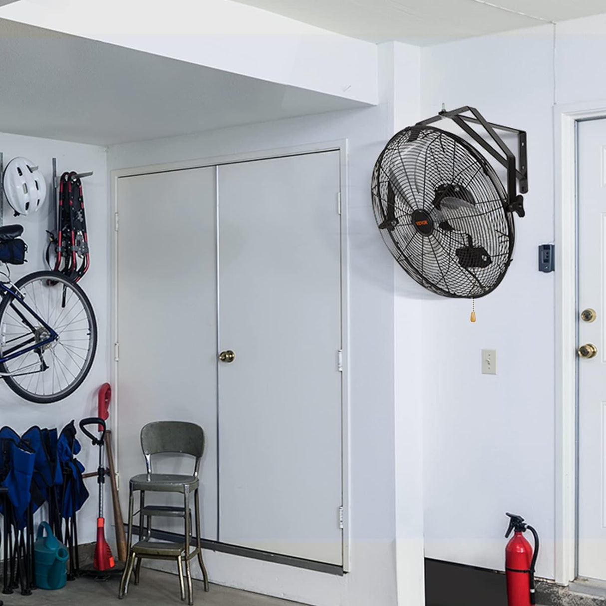 VEVOR Ventilador de Pared 18 3 velocidades IP44, 4150 CFM