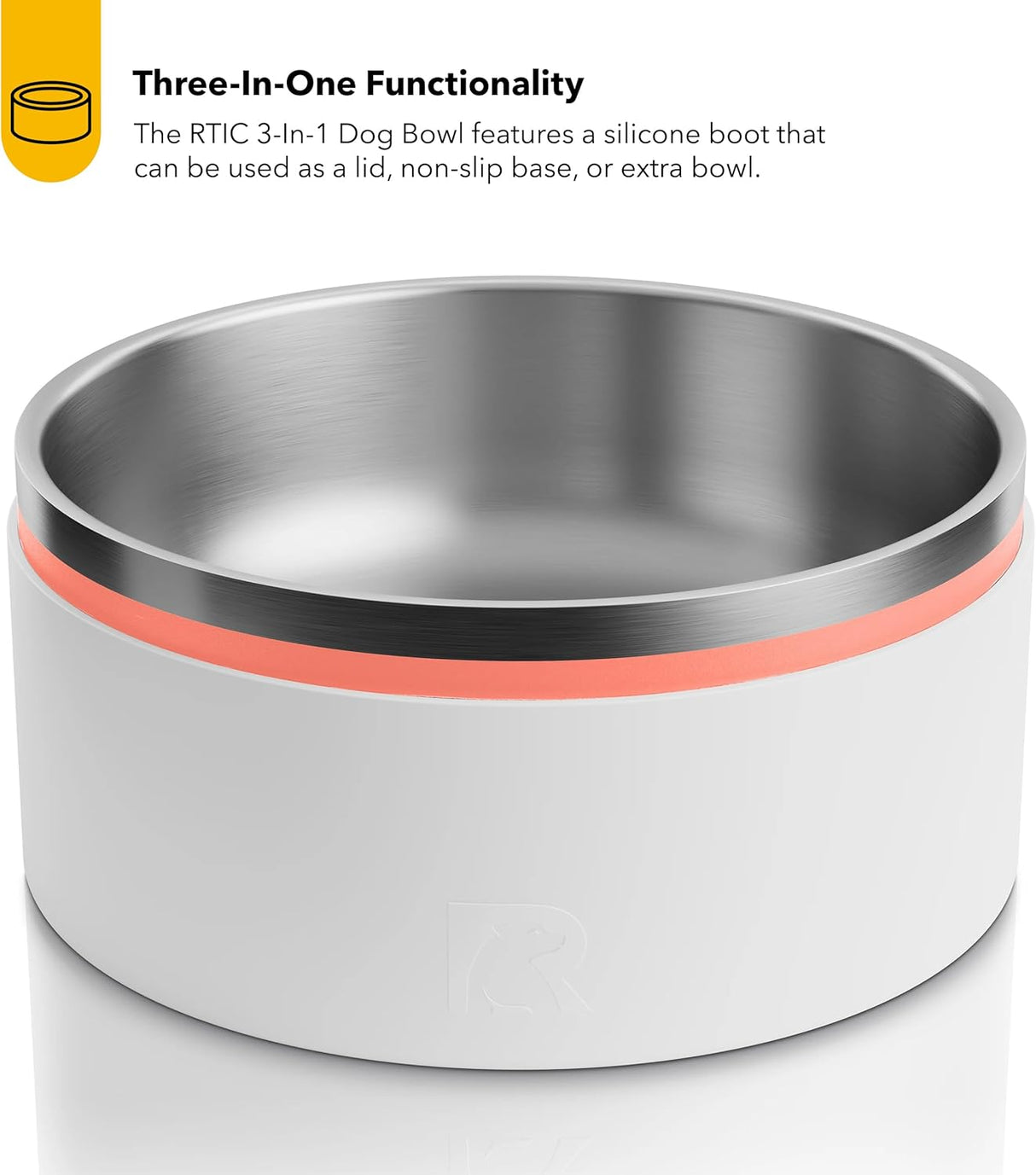 Cuenco 3 en 1 para Perros RTIC, Acero Inoxidable, Grande