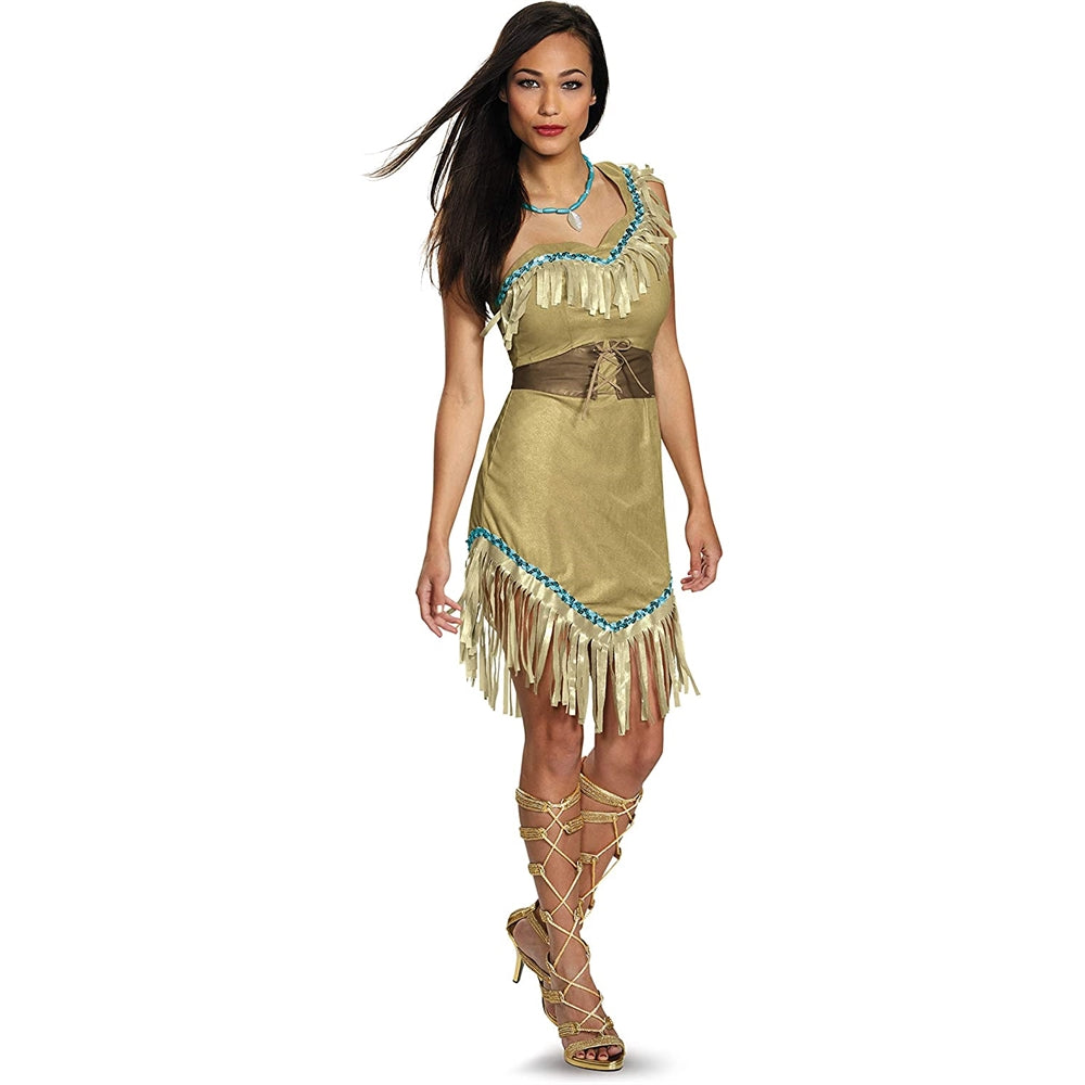 Disfraz de Pocahontas traje de lujo para mujeres Talla M
