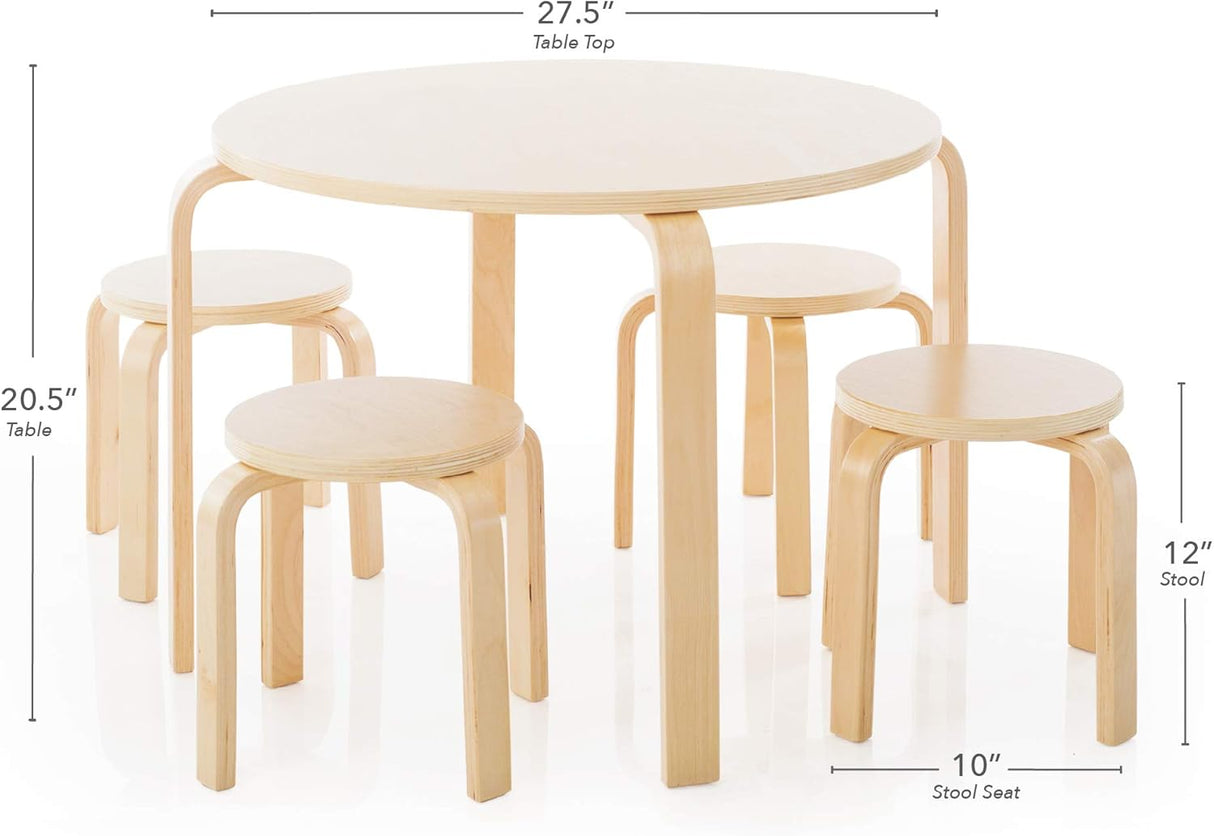 Sillas de mesa nórdicas Guidecraft Natural para niños
