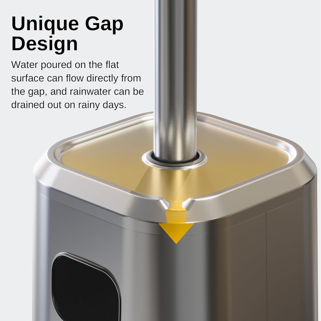 Calentador de patio de acero inoxidable para exteriores