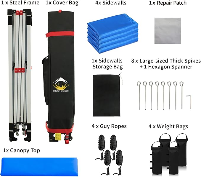 Tienda de campaña con bloqueo central C100P-S4 CROWN SHADES