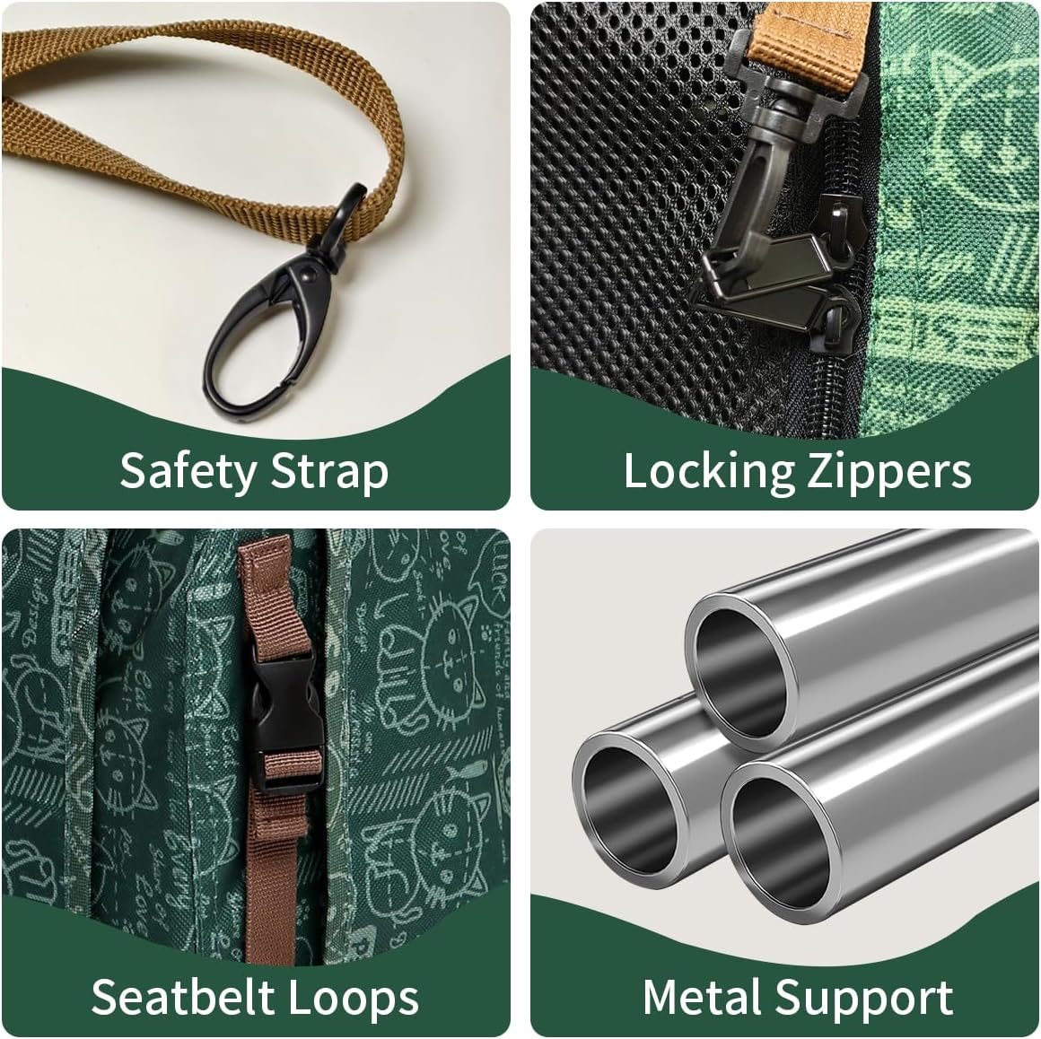 Transportadora de mascotas extra grande, plegable, 24x16.5x16