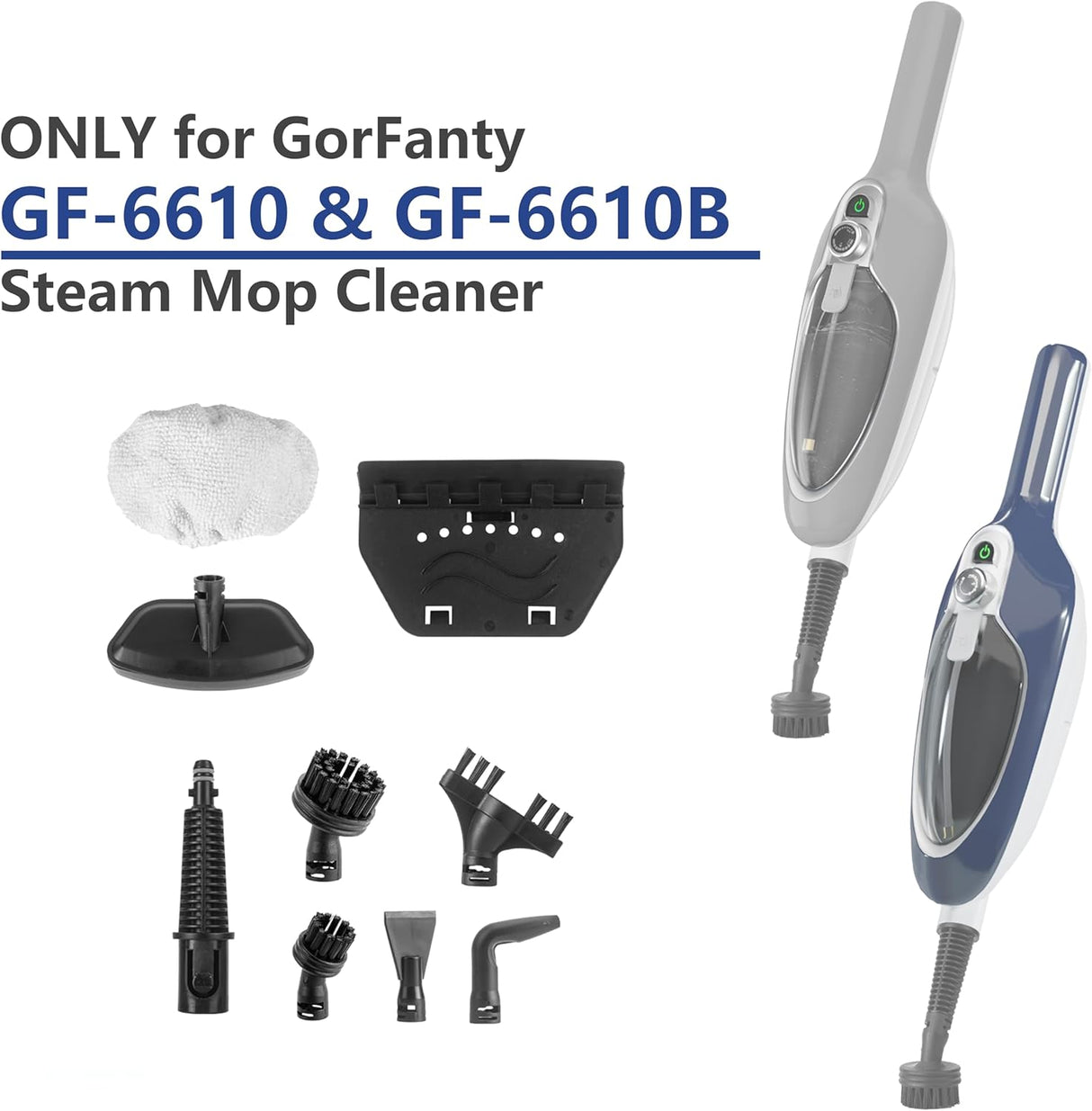 Kit de Accesorios 9 Pzas para Mop Steam GF-6610 de limpieza
