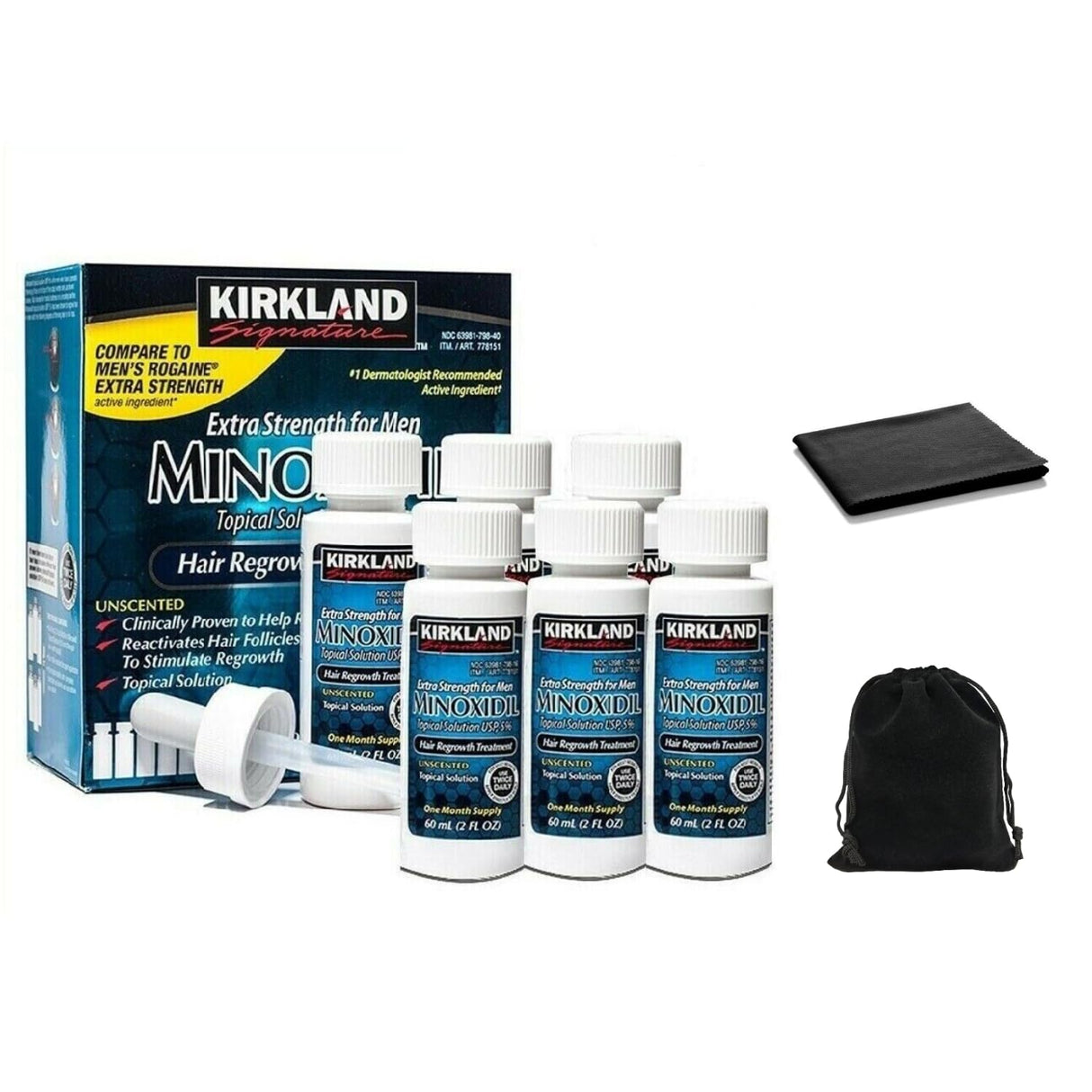 Solución tópica al 5% para hombres tratamiento extra fuerte