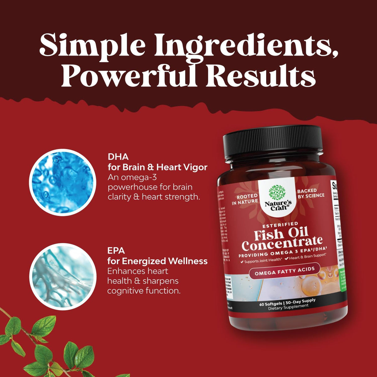 Suplemento de Aceite de Pescado Omega 3 EPA DHA con Vitamina