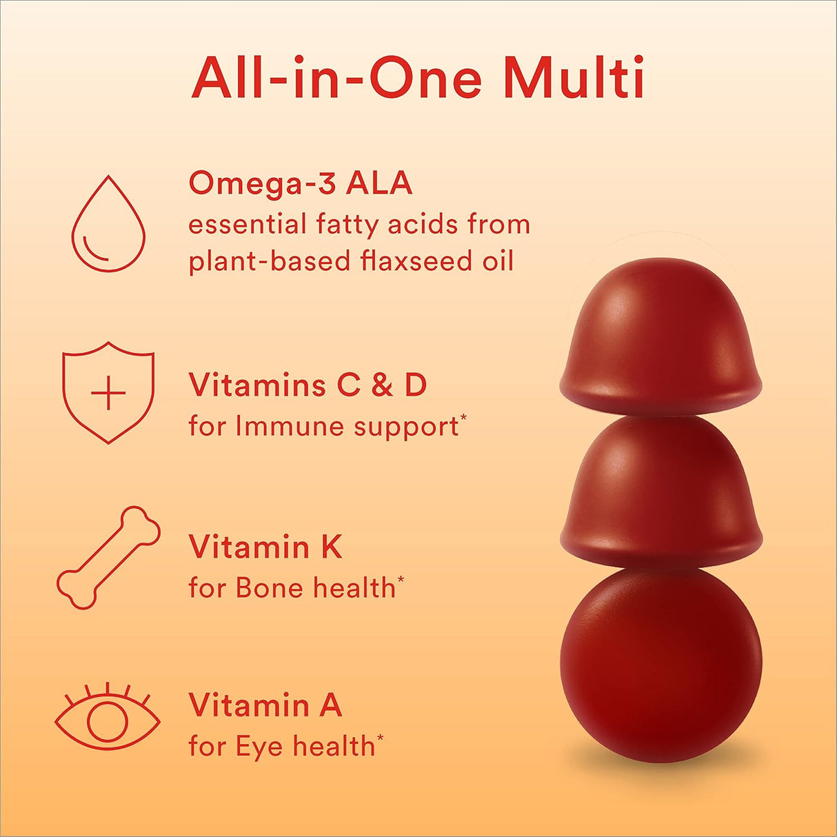 Suplemento Gomitas multivitamínicas para niños sin azúcar