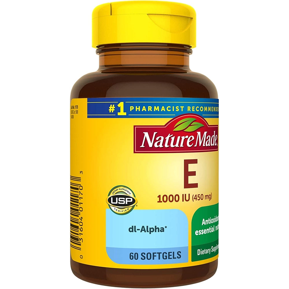 Suplemento Vitamina E 450 mg soporte antioxidante 60 und