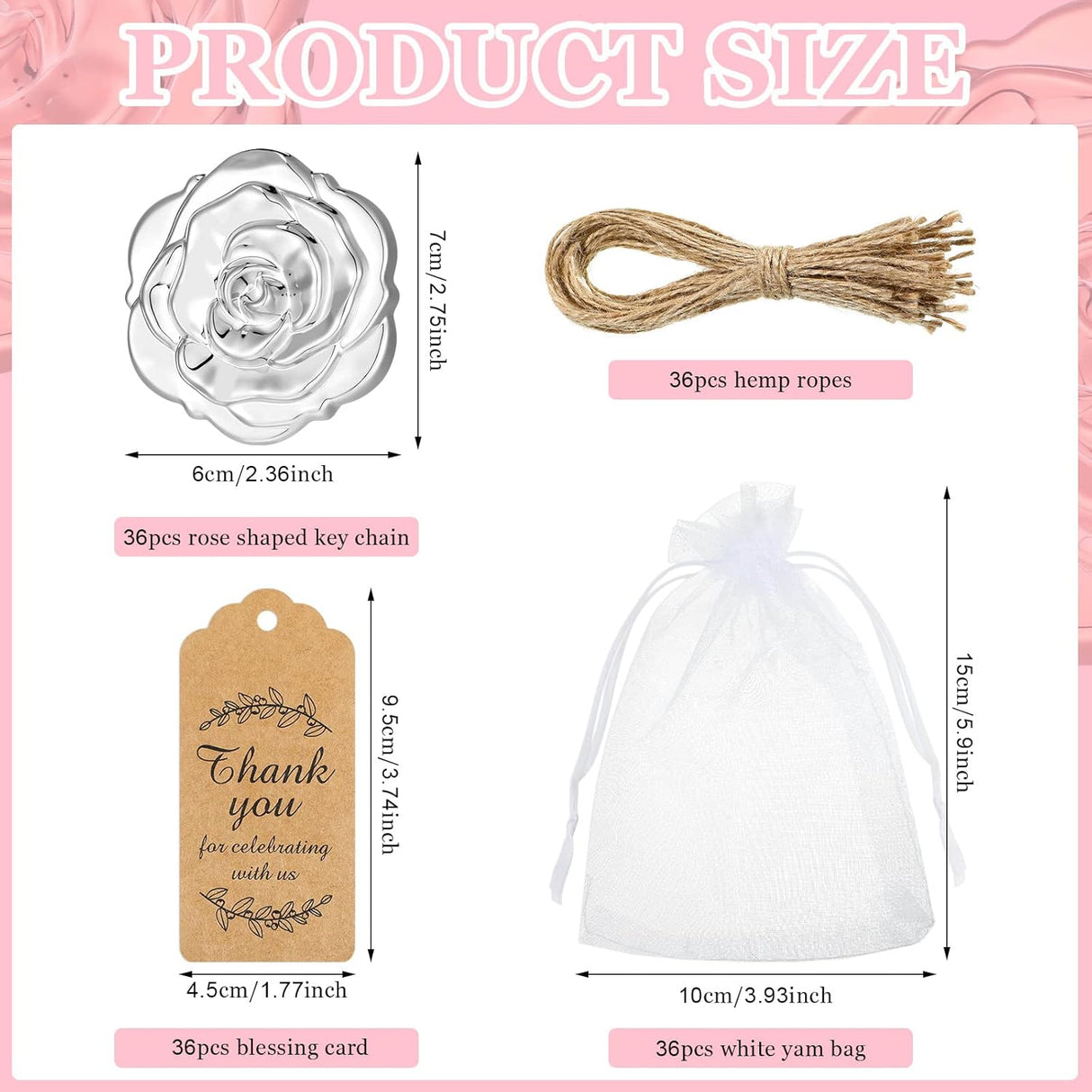 Espejos de Bolsillo Rosas para Recuerdos de Boda y Quinceañera