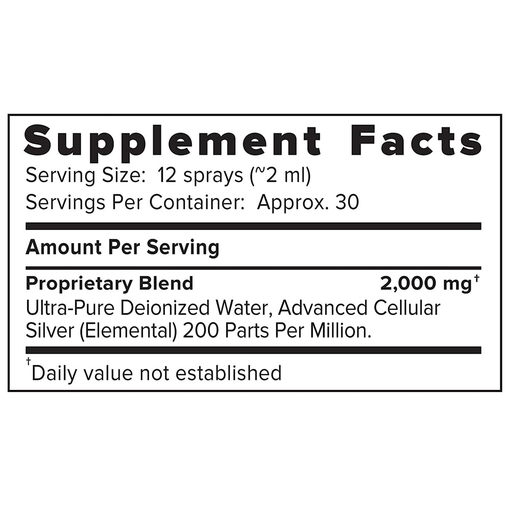 plata coloidal Soporte del sistema inmunológico en aerosol
