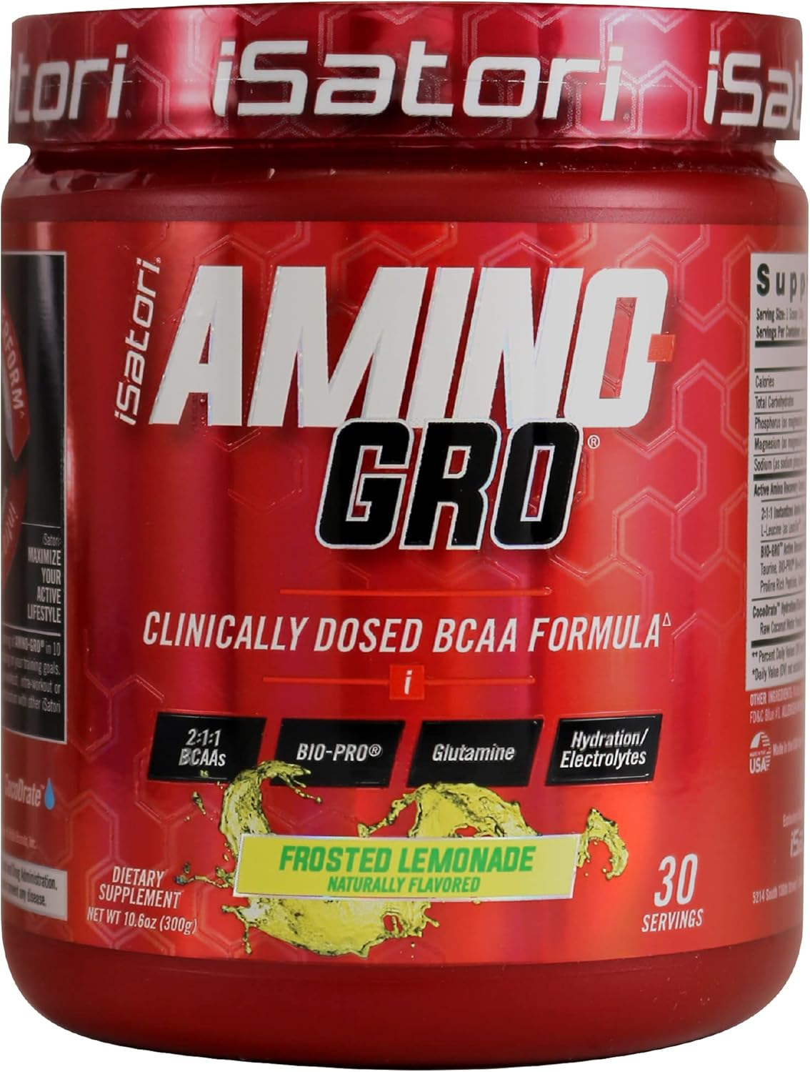 Suplemento aminoácidos iSatori Amino-GRO BCAA 30Serv
