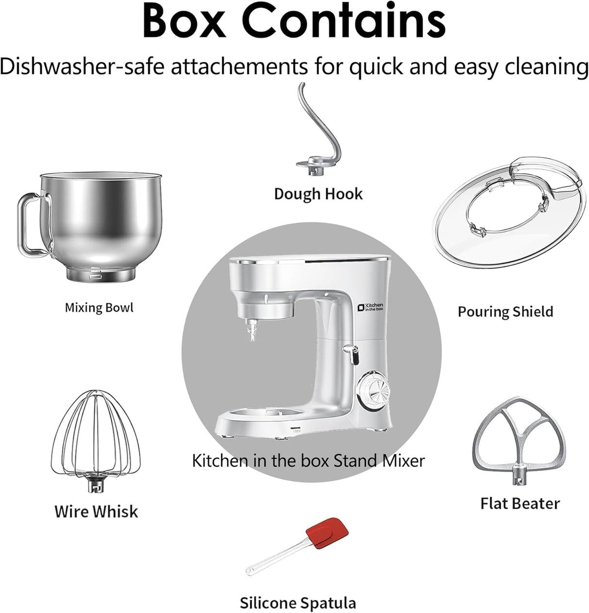 Batidora de Pie Kitchen in the Box 900W 8.5QT 10 Velocidades