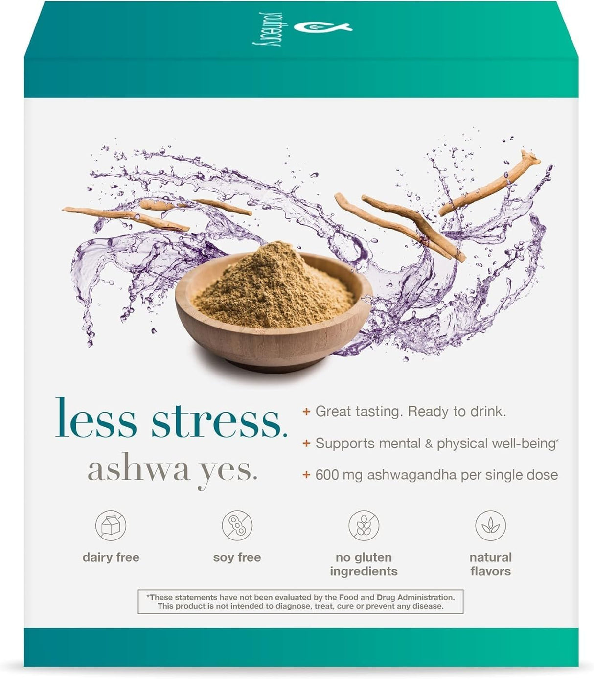 Suplemento Líquido Ashwagandha Youtheory - 12 Sobres Individuales