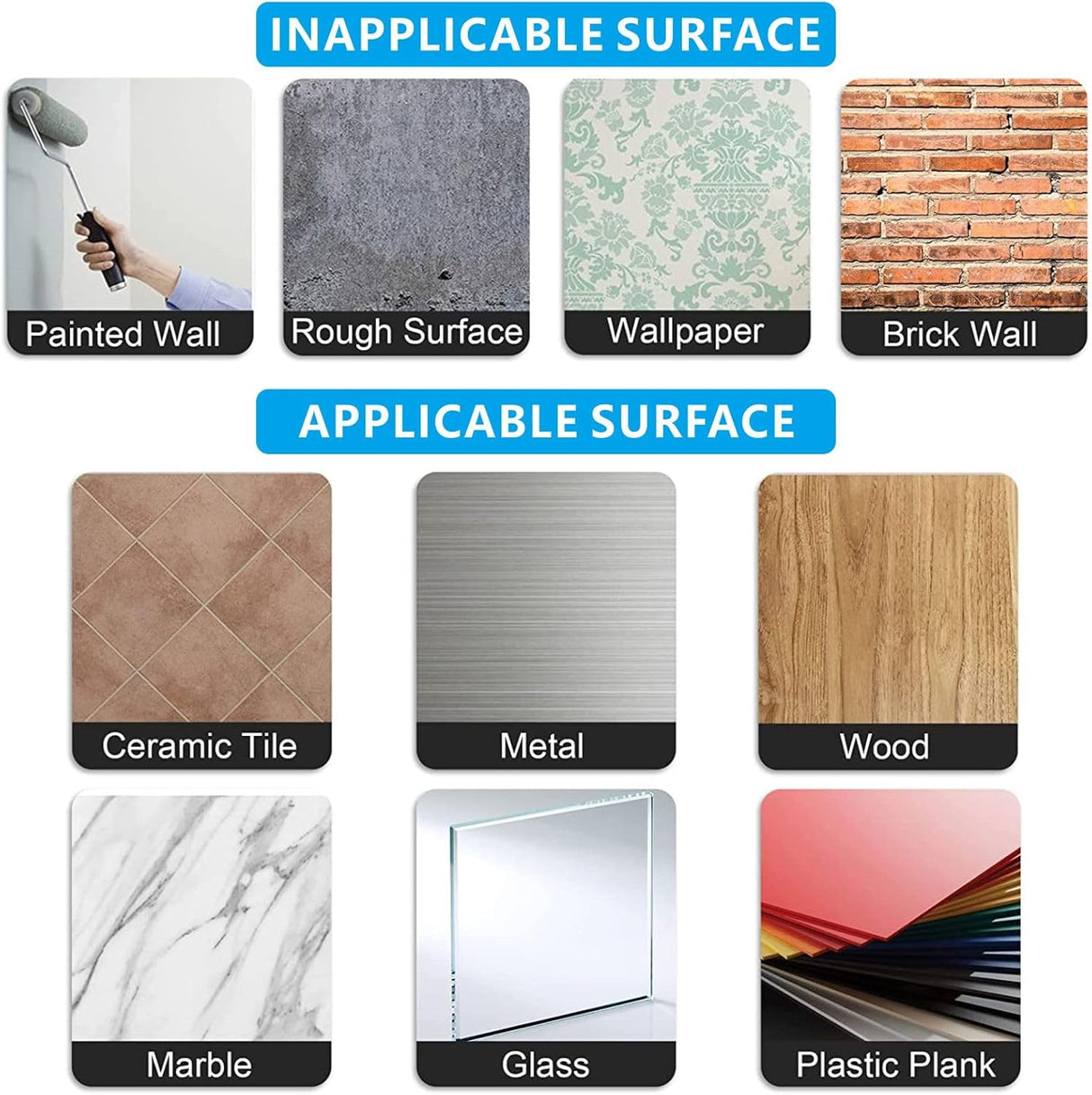 Anillo de Toalla Adhesivo, Acero Inoxidable, Montaje en Pared