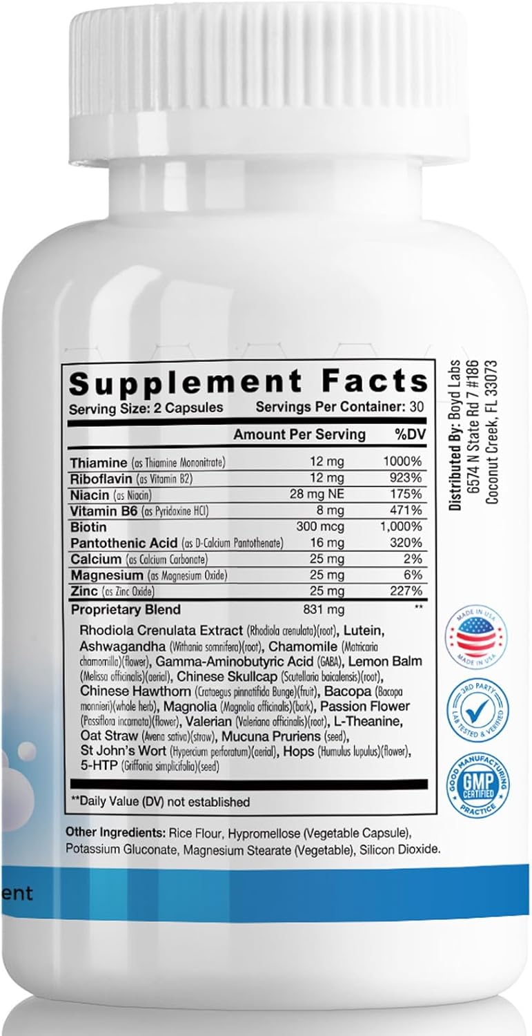 Suplemento de Ashwagandha y L-Theanina, 60 cápsulas, marca X