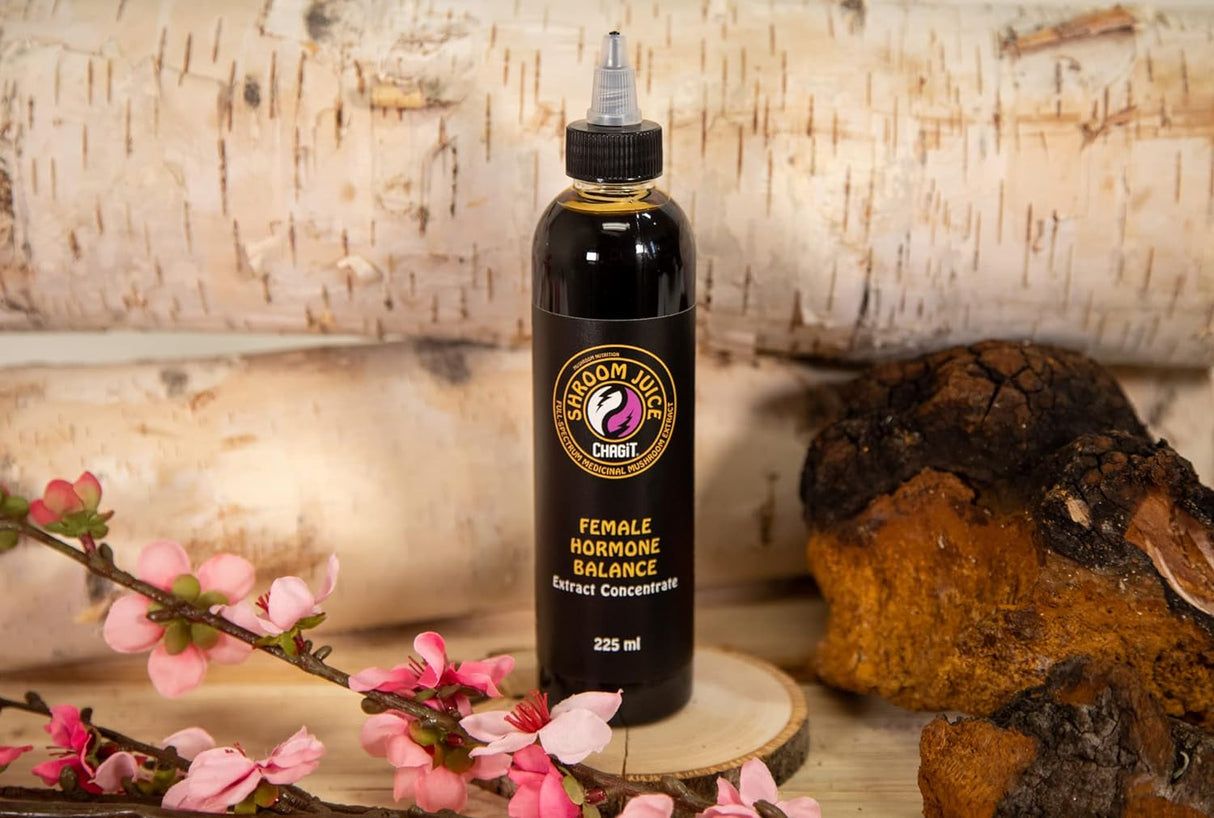 Suplemento Jugo de Shroom - Balance hormonal femenino Chaga