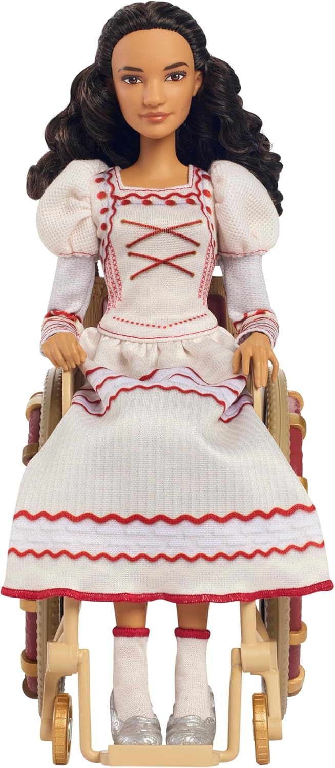 Muñeca Wicked Nessarose de Mattel, con accesorios y silla de ruedas