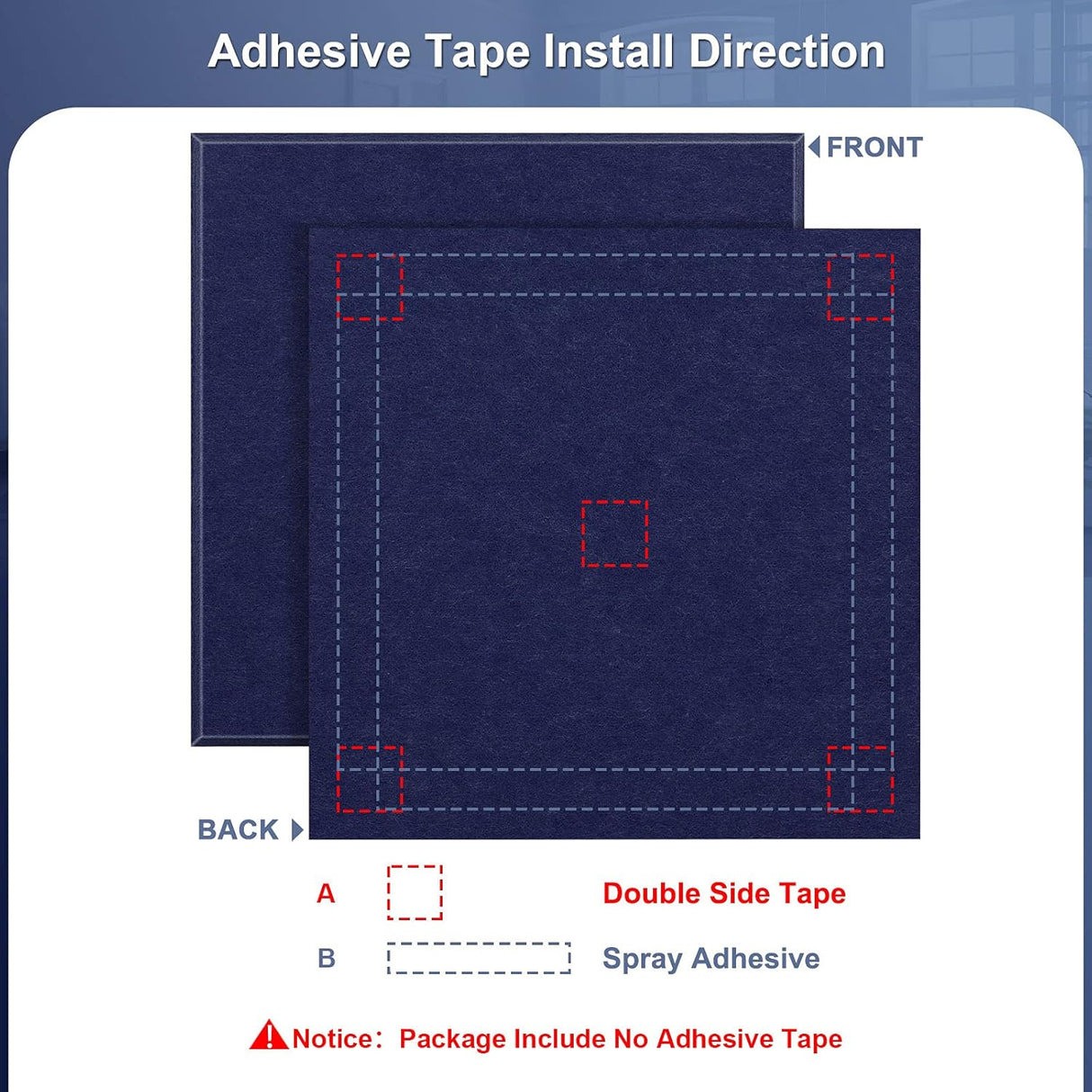 Paneles Acústicos DEKIRU 12 Piezas Alta Densidad 12x12x0.4