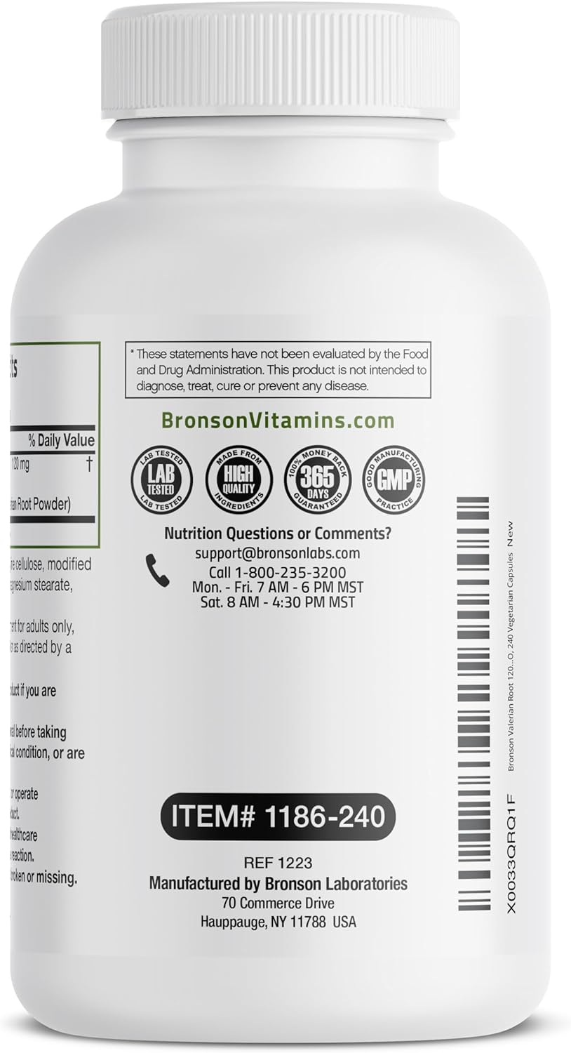 Suplemento de raíz de valeriana Promueve la relajación 240 u