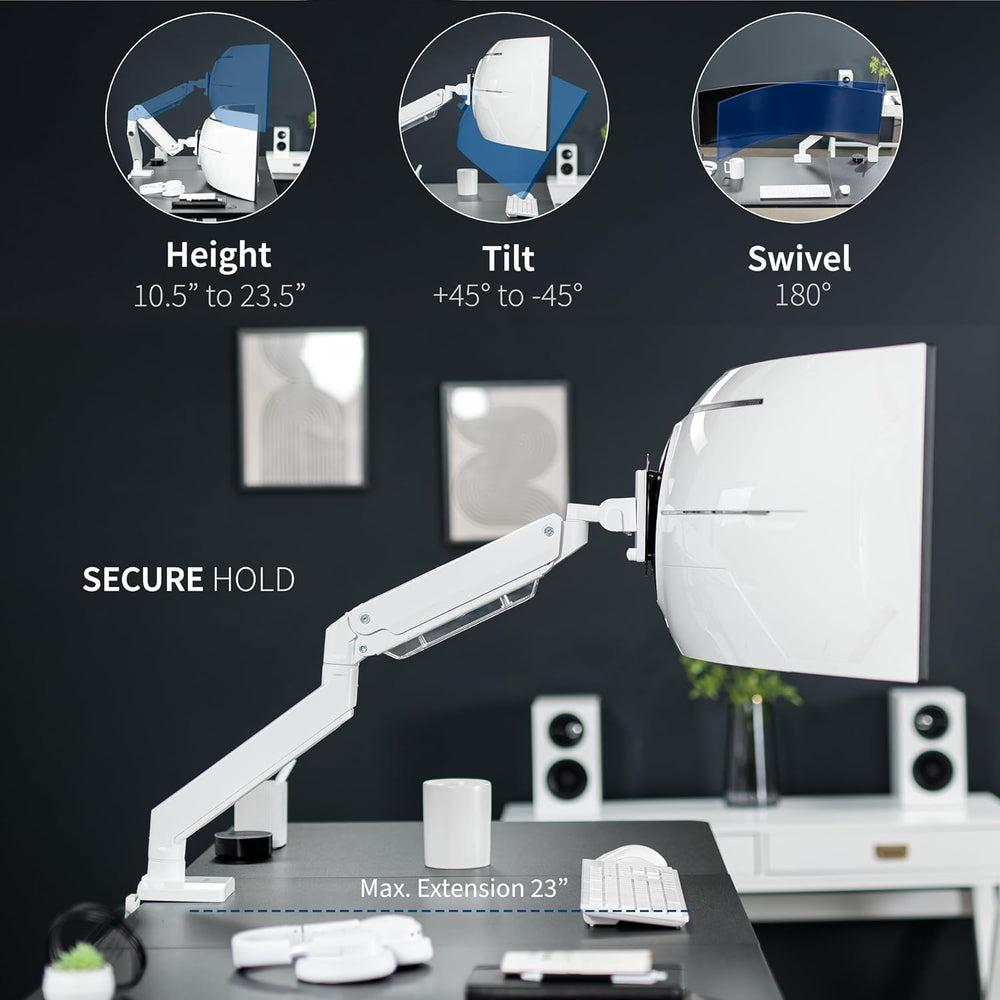 Soporte de Monitor VIVO, Brazo Ajustable para Pantallas 49 STAND-V101G1W