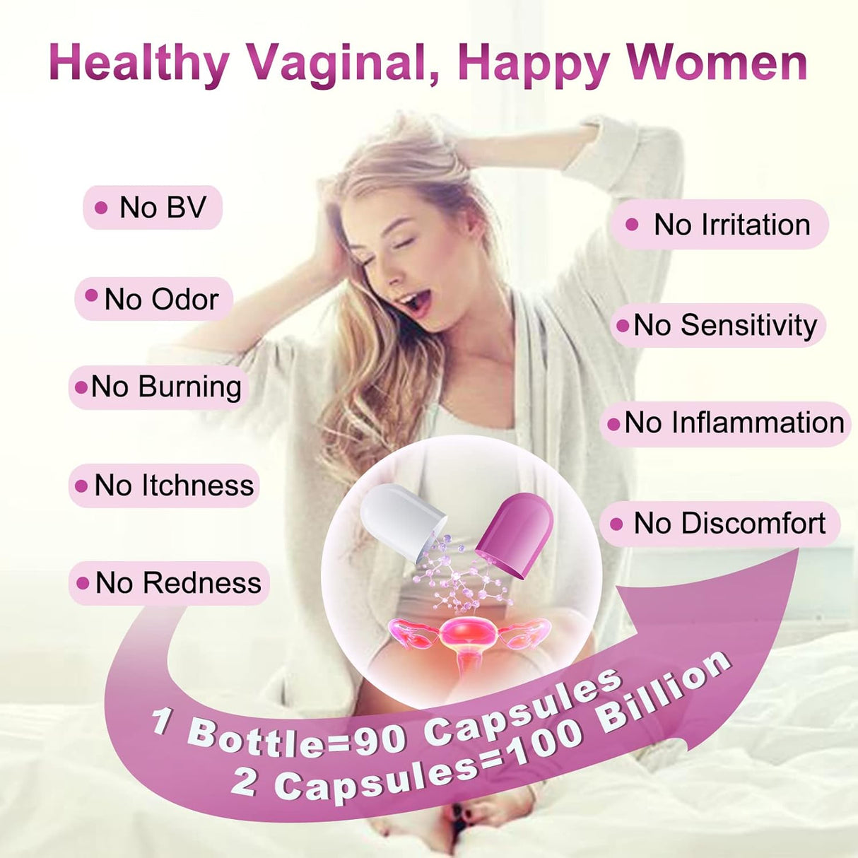 Suplementos Probióticos para mujeres salud digestiva 100 mil