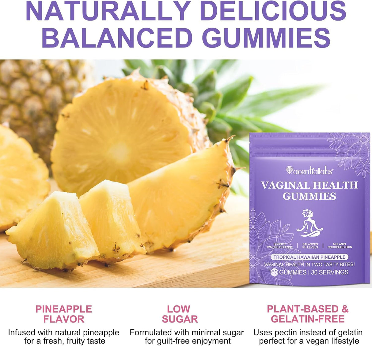 Vital Vaginal Probiotics Gummies, Salud Femenina, 60 unidades