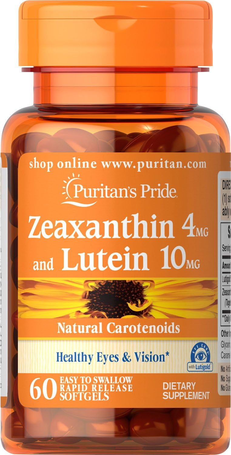 Puritans Pride Zeaxantina 4 mg con luteína 10 mg 60 und