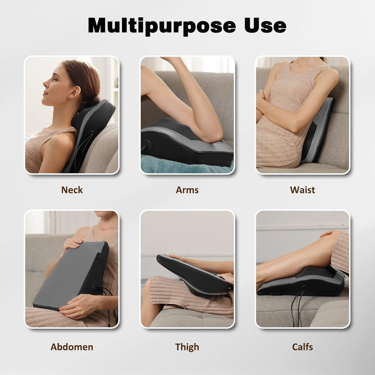 Masajeador de Espalda con Calor, 3D, Alivio de Dolor, Modelo X