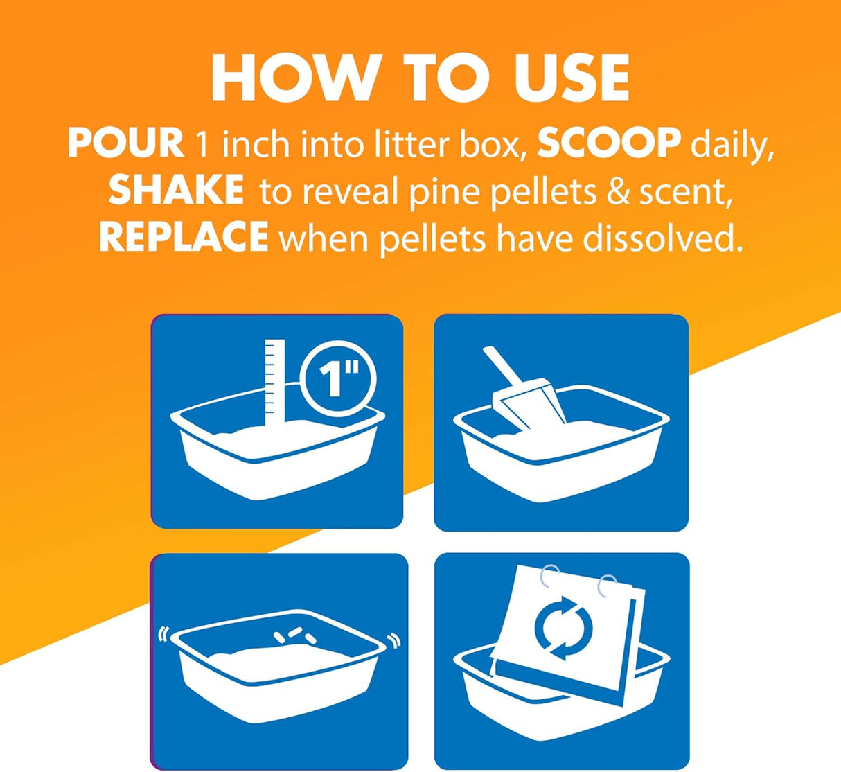 Arm & Hammer Piedra para gato Feline Pine Platinum 18lb, no aglomerante