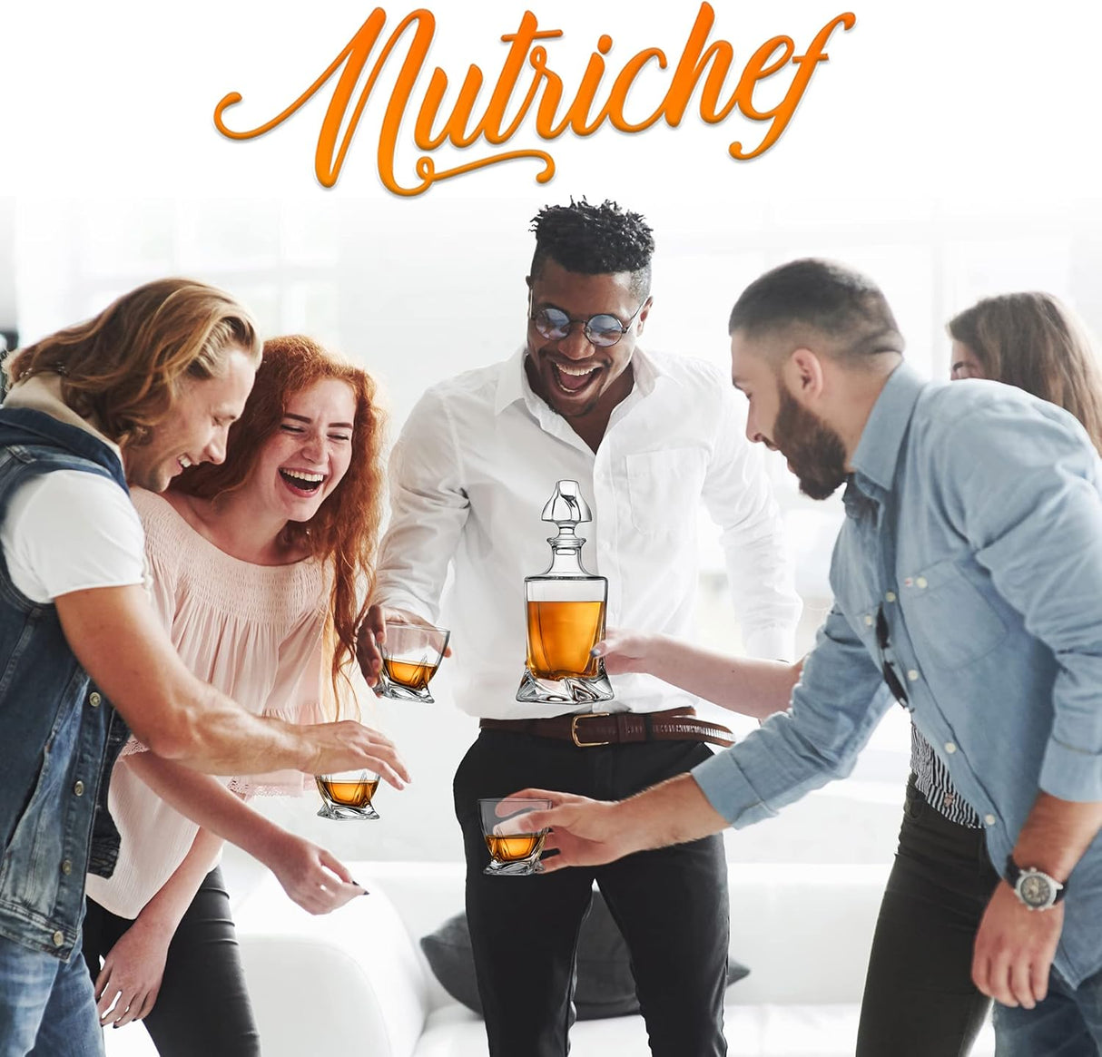 Decantador de vidrio de whisky NUTRICHEF NCGD4C981