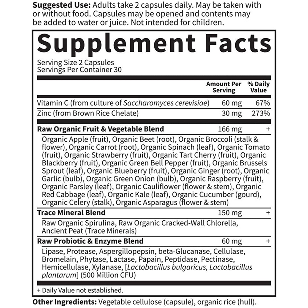 Suplementos Alimenticios de zinc vegano