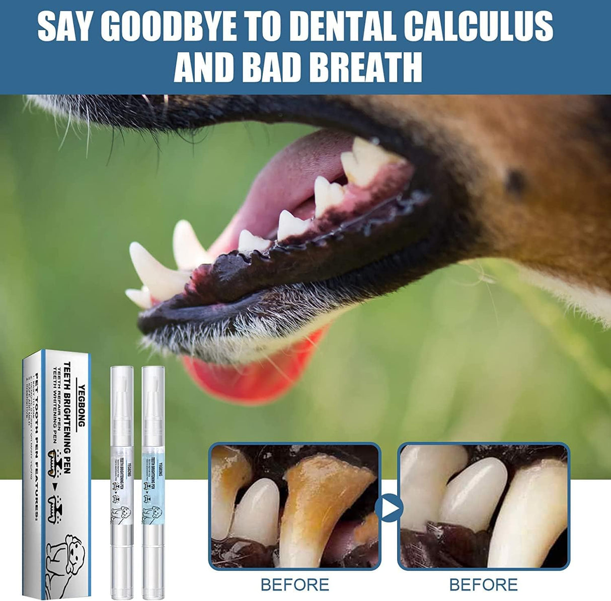 Bolígrafo Blanqueador Dental para Mascotas - Kit de Cuidado 5ML