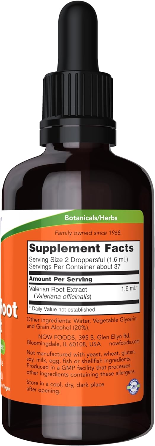 Suplementos NOW extracto de raíz de valeriana líquido 2 oz