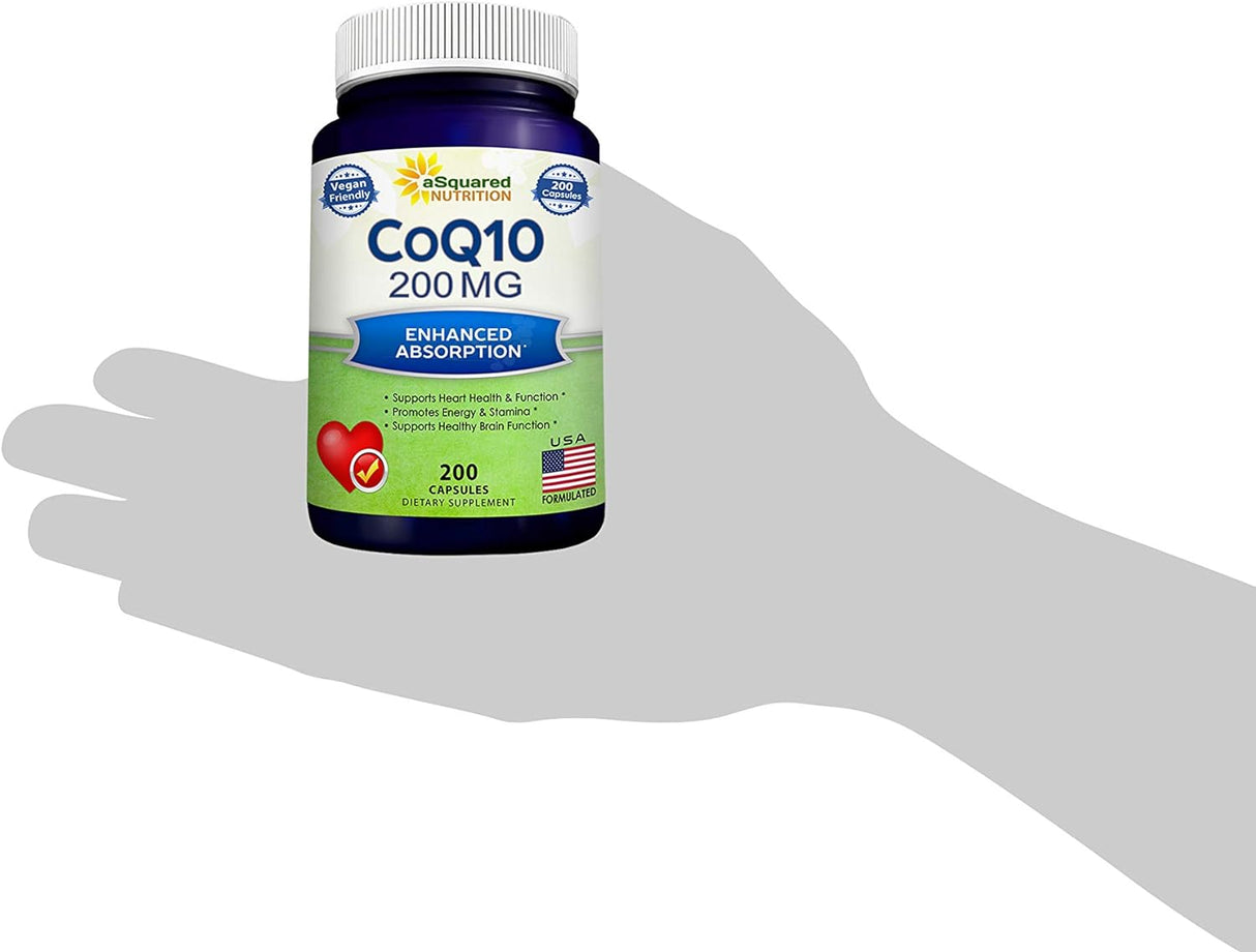 Suplemento aSquared Nutrition CoQ10 200 Capsules and 200mg